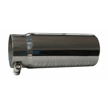 SPEEDFX EXHAUST TIPS 312 Inch Inlet 4 Inch Outlet Polished Stainless Steel Round Straight Cut Rolled 303S